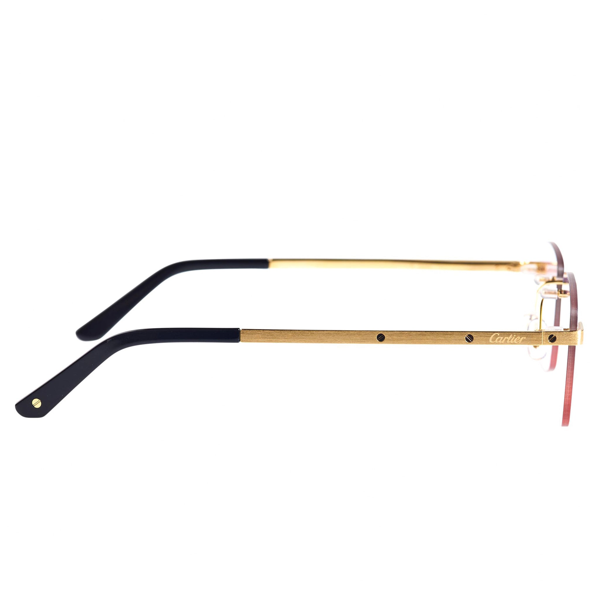 Image of Cartier Eyewear Custom CT0167O Santos De Cartier Rimless Sunglasses